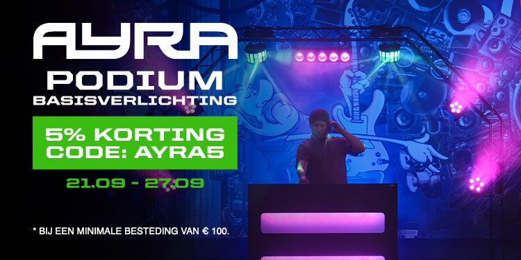 5% korting op Ayra podium basisverlichting